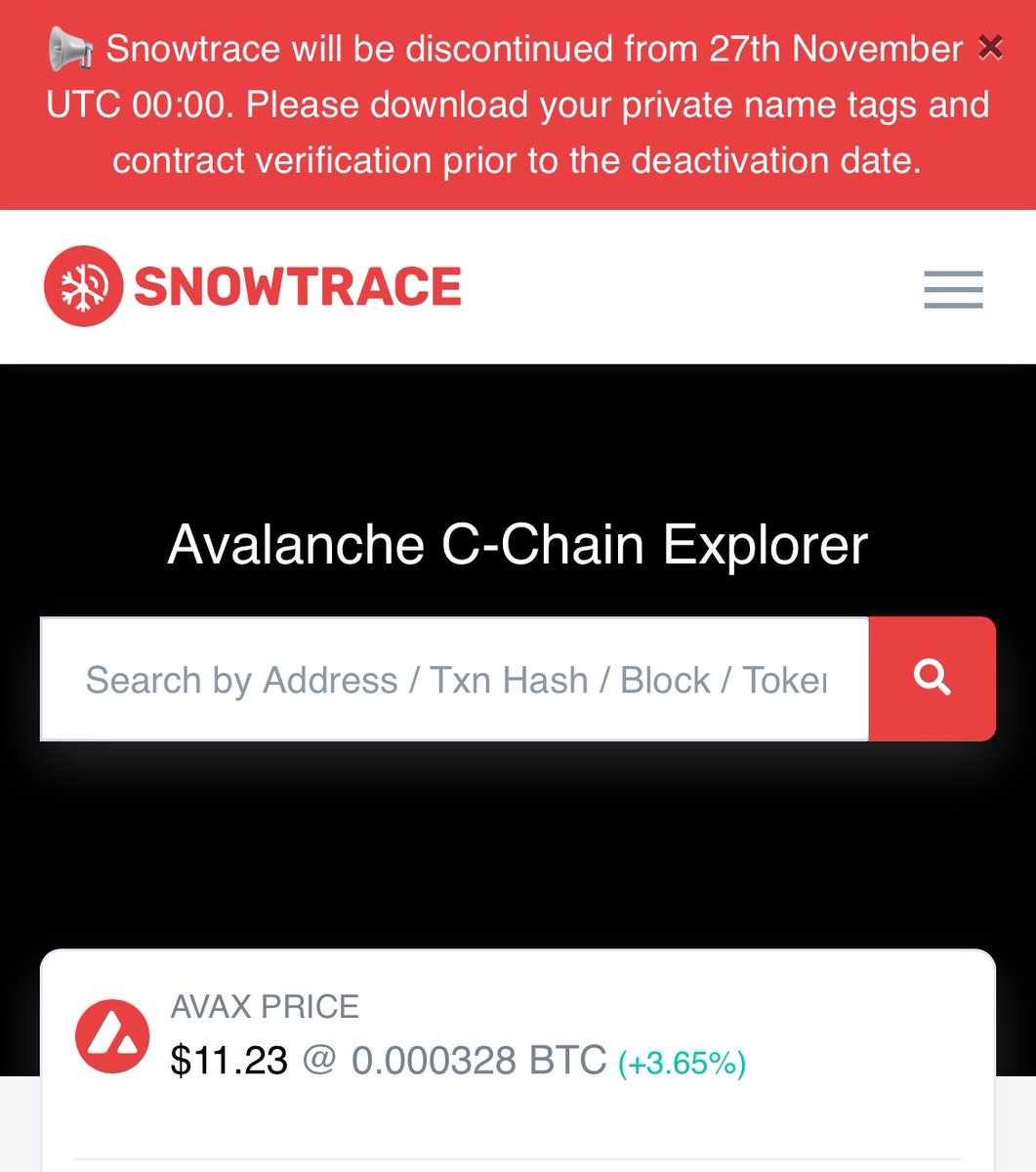 No funding for AVAX explorer @SnowTraceHQ?