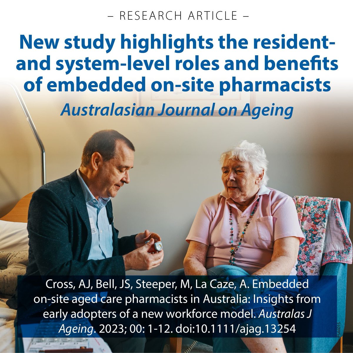 Have you wondered what embedded aged-care pharmacist roles could look like? A new research article highlights the roles and benefits of embedded pharmacists, including the ability to provide collaborative, resident-centred care. 

Read more: buff.ly/3QeJ9J6