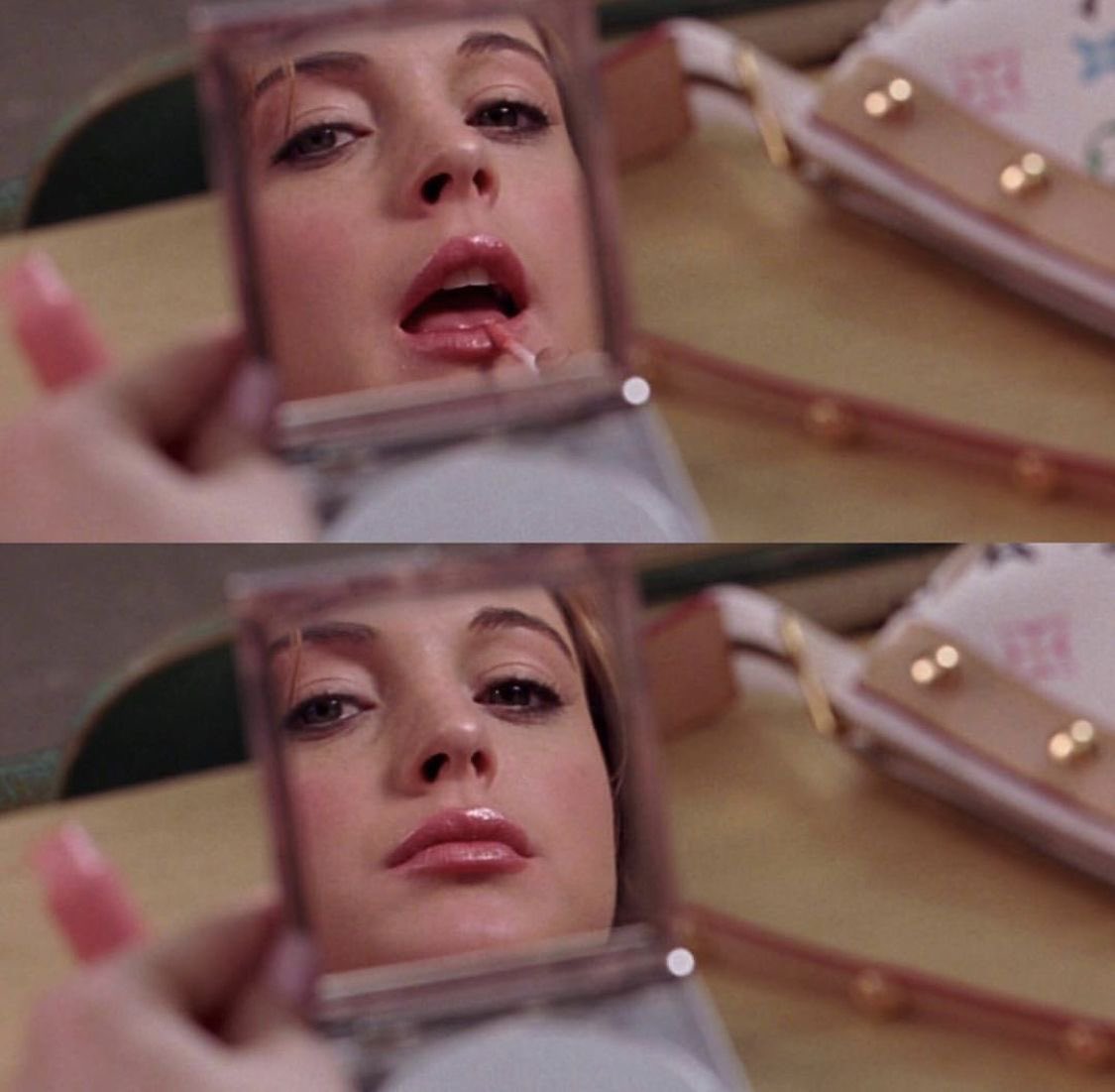 maybeeevirgo's tweet image. me reapplying my lipgloss every 10 minutes: