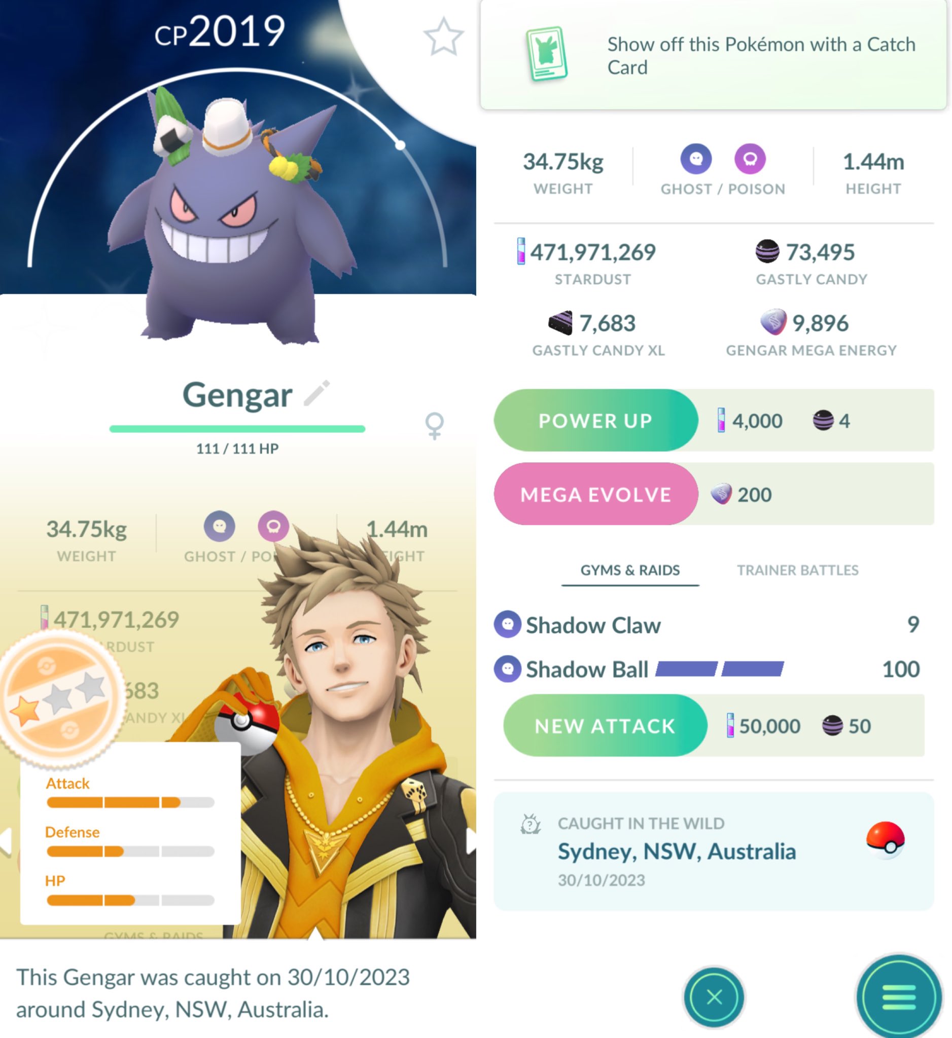 Maxed out 100 shiny Mega Gengar : r/pokemongo