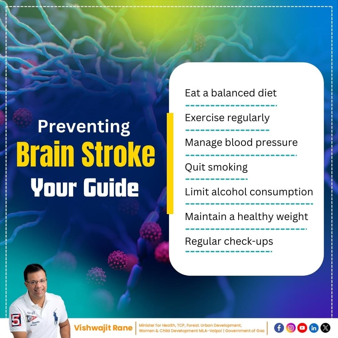 Swift action in recognizing stroke signs is crucial – it can be a lifesaver. Stay informed and help raise awareness about the importance of quick response. #GoaStrokeProgram #WorldStrokeday