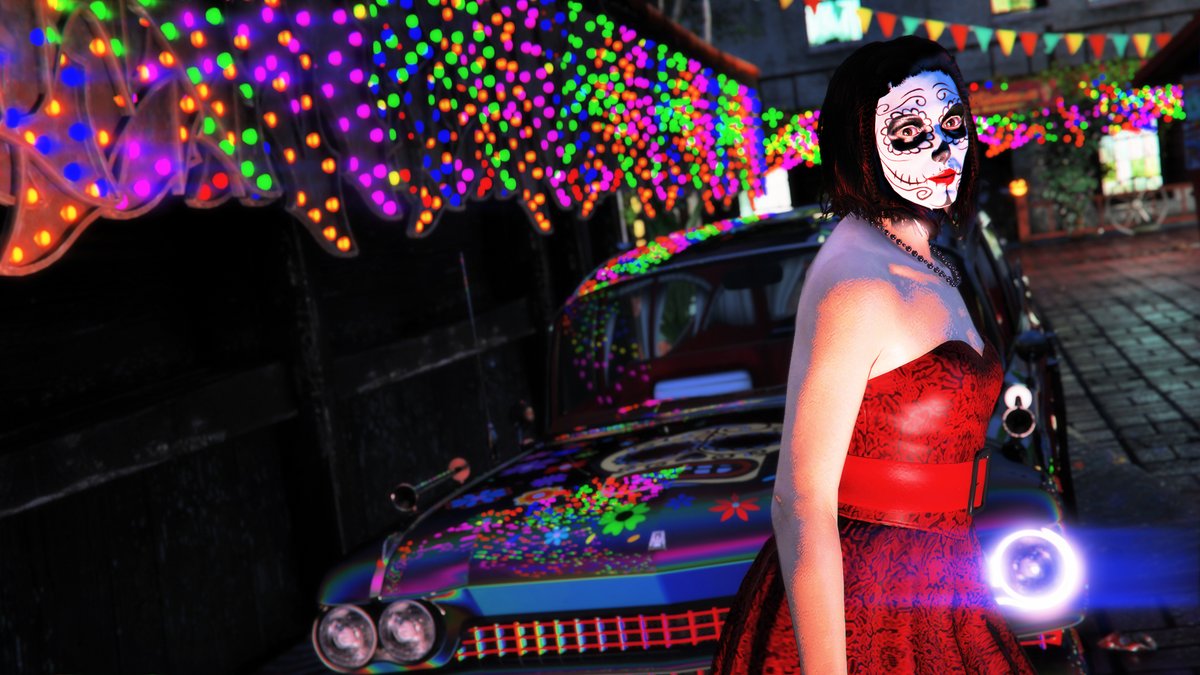 Albany Brigham: Sugar Skulls💀
<a href="/RockstarGames/">Rockstar Games</a>
#Halloween2023 
#TheMagnificentTeam 
#RockstarEditor #GTAOnline