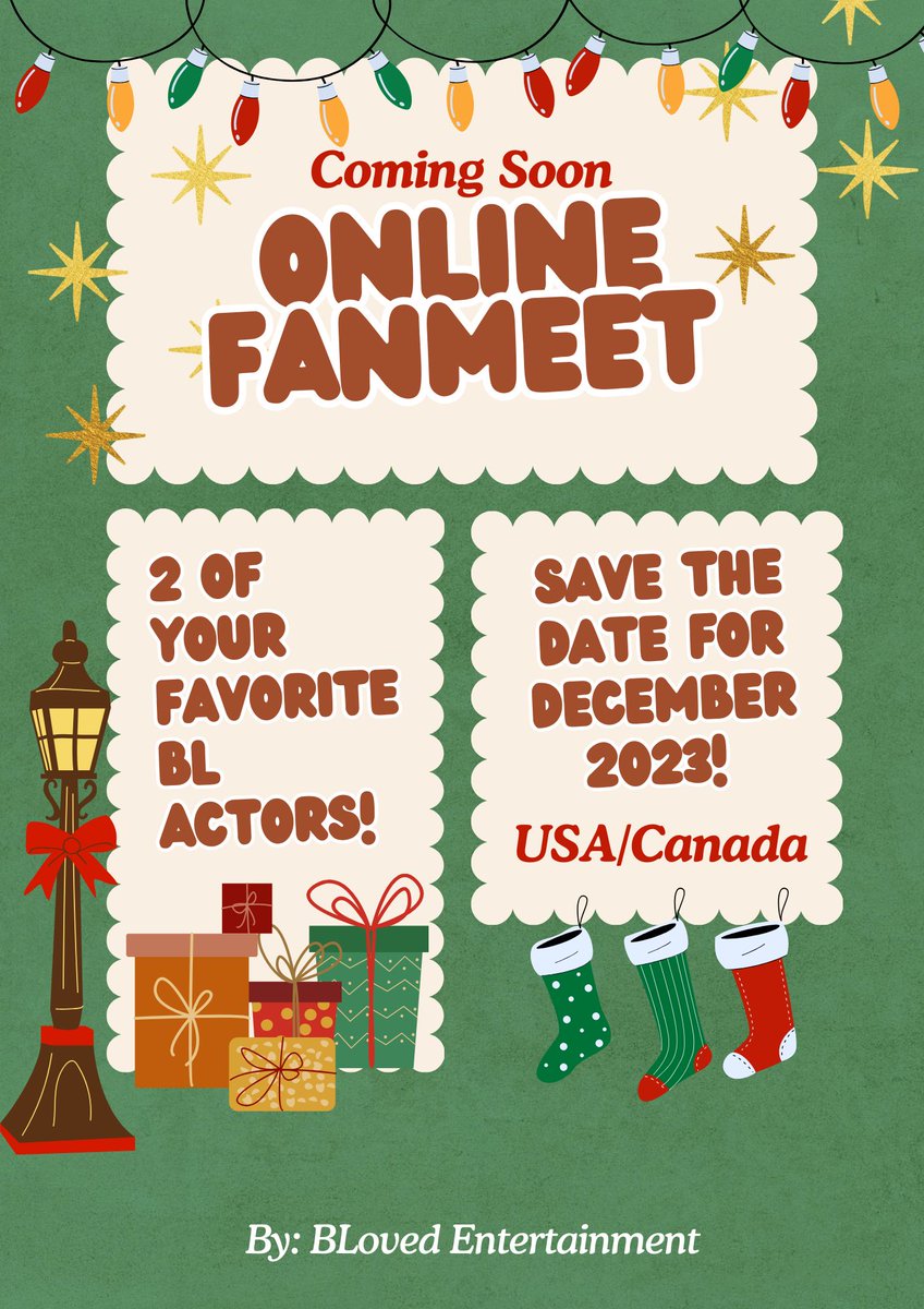 blovedent's tweet photo. Join us on a journey like no other! Save the date for our special online fanmeet in December and stay tuned for the big reveal. Follow Bloved Entertainment for updates and surprises!! 🎉🎉🎉 #BLovedFanmeet #Staytuned #ComingSoon #BLFanmeet #OnlineFanmeet https://t.co/Aw6VKn4bai