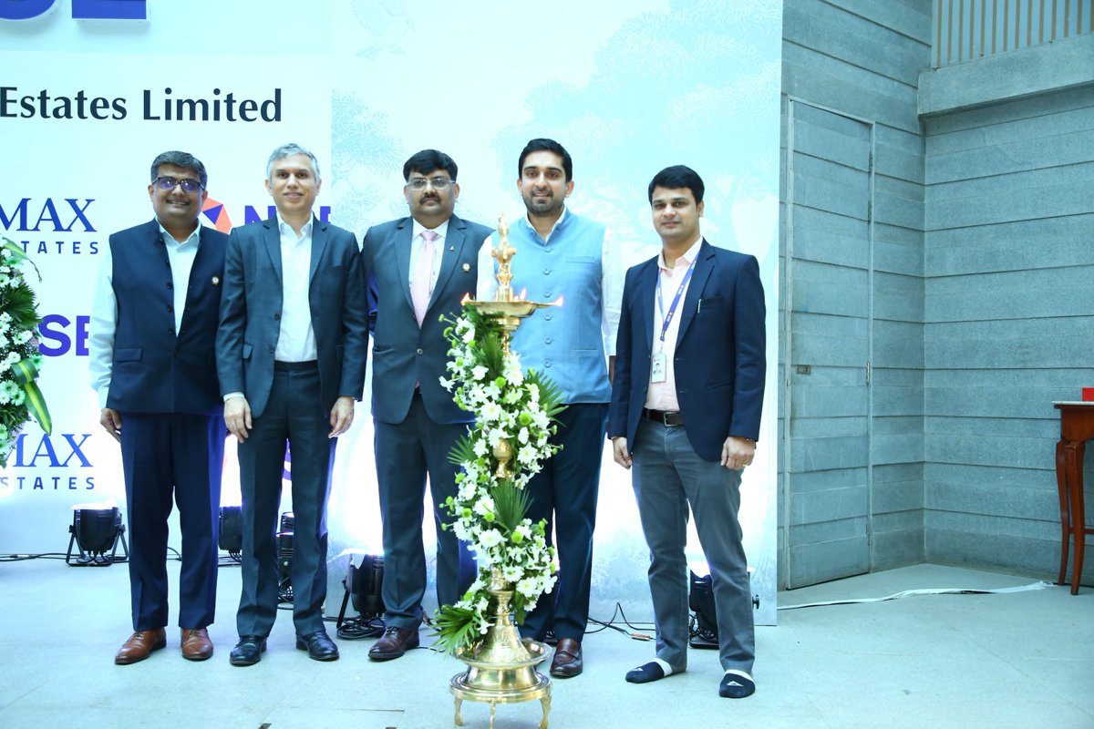 NSEIndia's tweet image. Congratulations Max Estates Limited on getting listed on NSE today. Max ventures and Industries Ltd. is getting amalgamated with its subsidiary Max Estates as part of group&apos;s restructuring exercise to focus completely on real estate business.

#NSE #NSEIndia #listing #IPO…