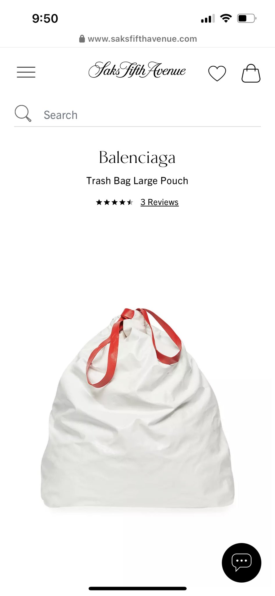 Balenciaga Trash Bag large pouch