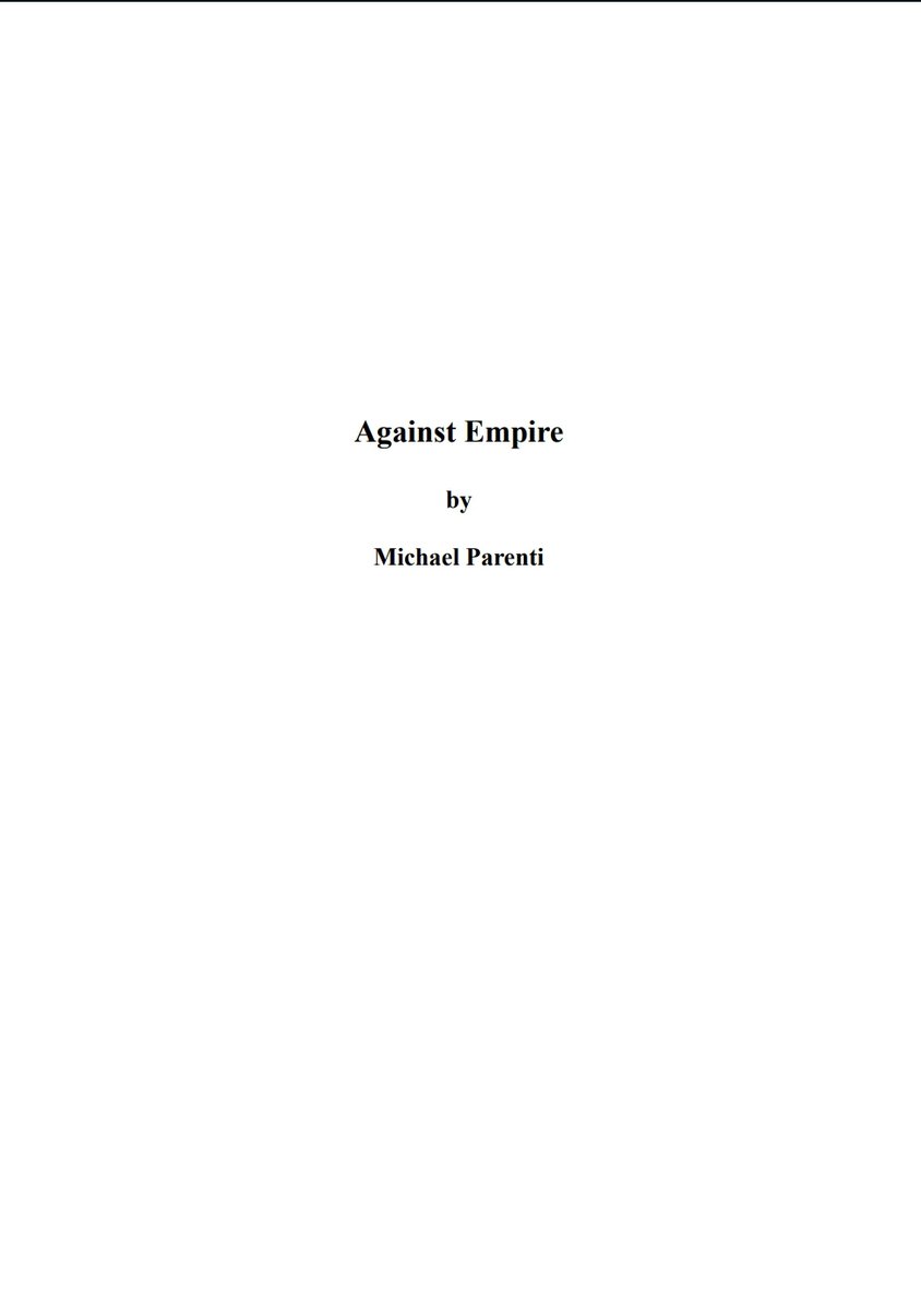 the_penandpaper's tweet image. 🧵Thread of #readingspaces 📚: Against Empire by Michael Parenti