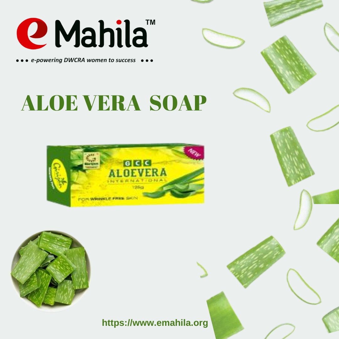 eMahila_org's tweet photo. "Get your skin feeling fresh and hydrated with this amazing ALOEVERA soap! 🌿✨ #SkincareEssentials #NaturalGoodness" https://t.co/2k9zBtduNe