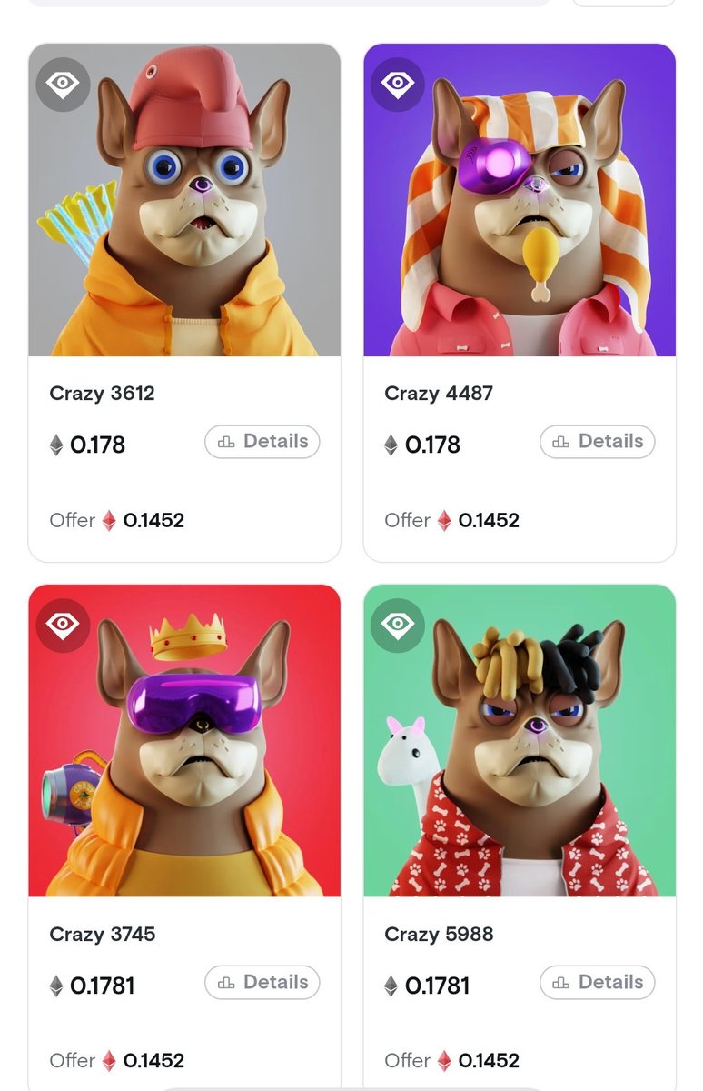 This is a special Good morning for the real holders ❤️🔥
Just 60 listings of 6000 🔥🔥🔥
#crazyfrens #NFT #NFTCommunity #NFTs #NFTartist