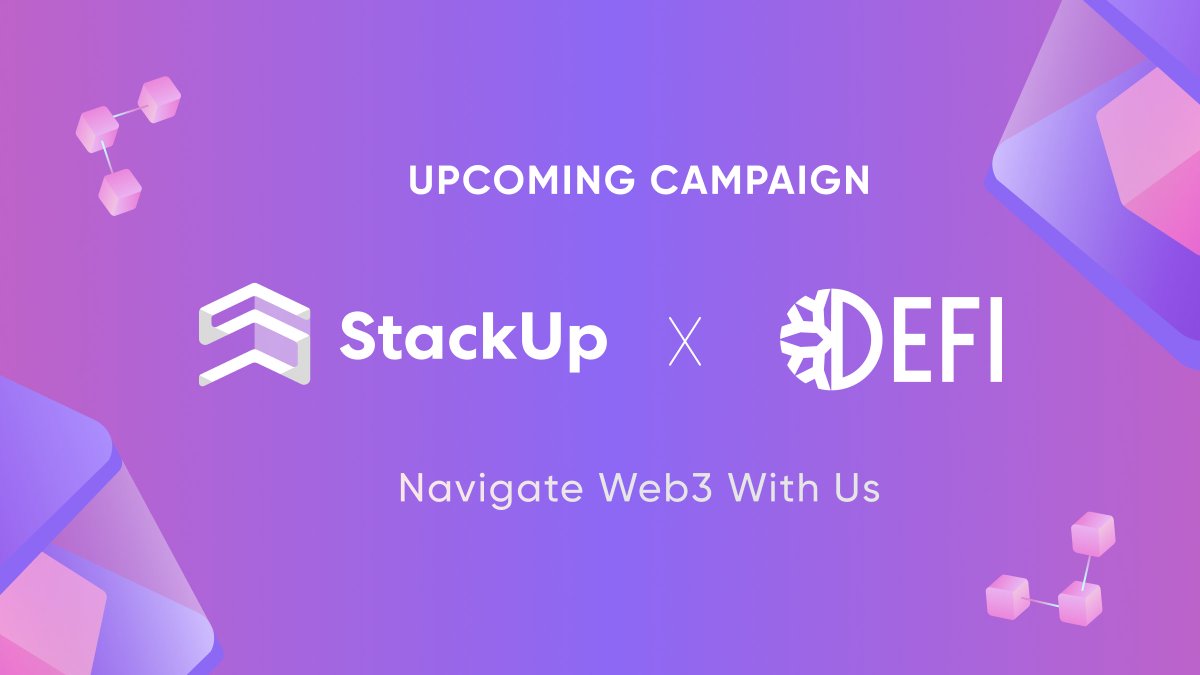 StackUpHQ's tweet photo. 🚨 In 4 days, we're dropping a new learning experience with @DeFIChain, a leading player in #DeFi! 🔥

Learn to build dApps on the world’s largest chains like #Bitcoin &amp; #Ethereum by tapping on its #MetaChain layer, #DFI &amp; more ⛓ Are you ready? 👀
➡️ https://t.co/4BMkHsCunO https://t.co/UMLaB73YzW
