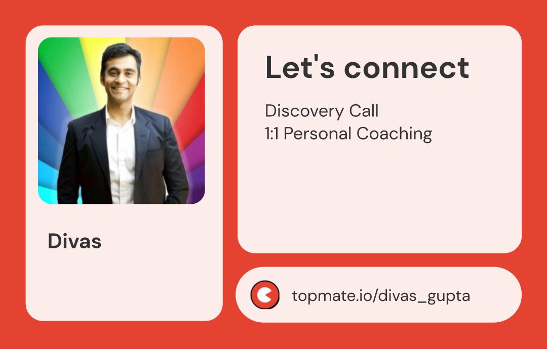 Hey everyone!

I've been getting a lot of DMs for guidance, so decided to take action on it.

I'm excited to help folks out and give back to the community via Topmate. Feel free to reach out if you have any questions or just want to say hi!
I'm at topmate.click/tedve