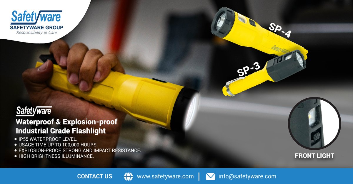SafetywareSB's tweet image. Terokai dunia keselamatan dengan penuh keyakinan bersama Safetyware 🌊💡 Memperkenalkan Lampu Suluh Industri Kelas Atas yang Kalis Air &amp;amp; Kalis Ledakan: Penunjuk Arah Anda yang Boleh Dipercayai dalam Apa Jua Situasi! 💥🔦
#safetyware #UnsinkableSafety #ExplosionProofLight