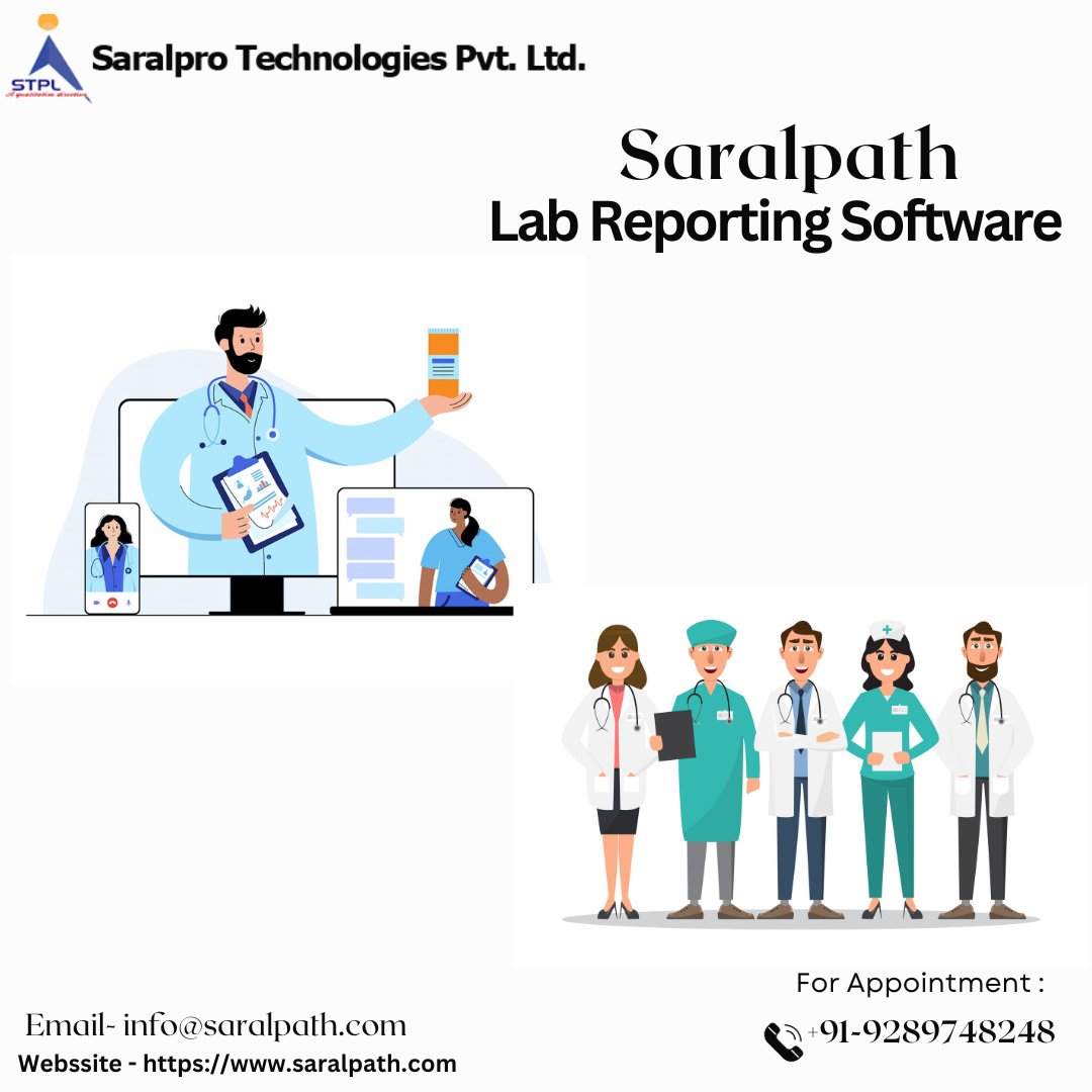 TiyagiSuni80222's tweet image. Saral-Path is an established name in the field of healthcare industries and provides the complete A to Z software solution to all-size labs & hospitals. #saralpath #labreportingsoftware #healthcaresoftware
visit - saralpath.com