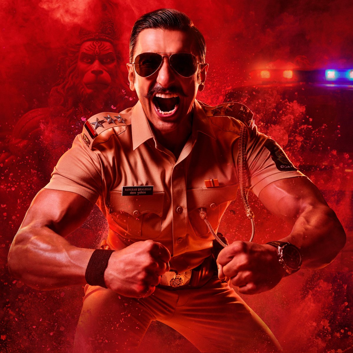 The most notorious officer of my squad, #Simmba! #SinghamAgain @RanveerOfficial @ADFFilms @RSPicturez @jiostudios @RelianceEnt #Cinergy