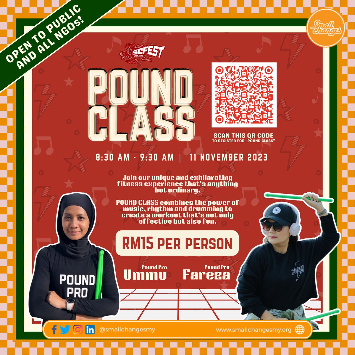 smallchangesmy's tweet photo. HI ALL! MAJOR UPDATE 🤩 There are still slots left for our Pound Clasd in conjunction with #SCFest: Open Day 2023!

Click on this link to register: https://t.co/g13COATLCQ (psst … we offer promo codes too! scroll through our IG stories to find out) https://t.co/wmMytzW0PF