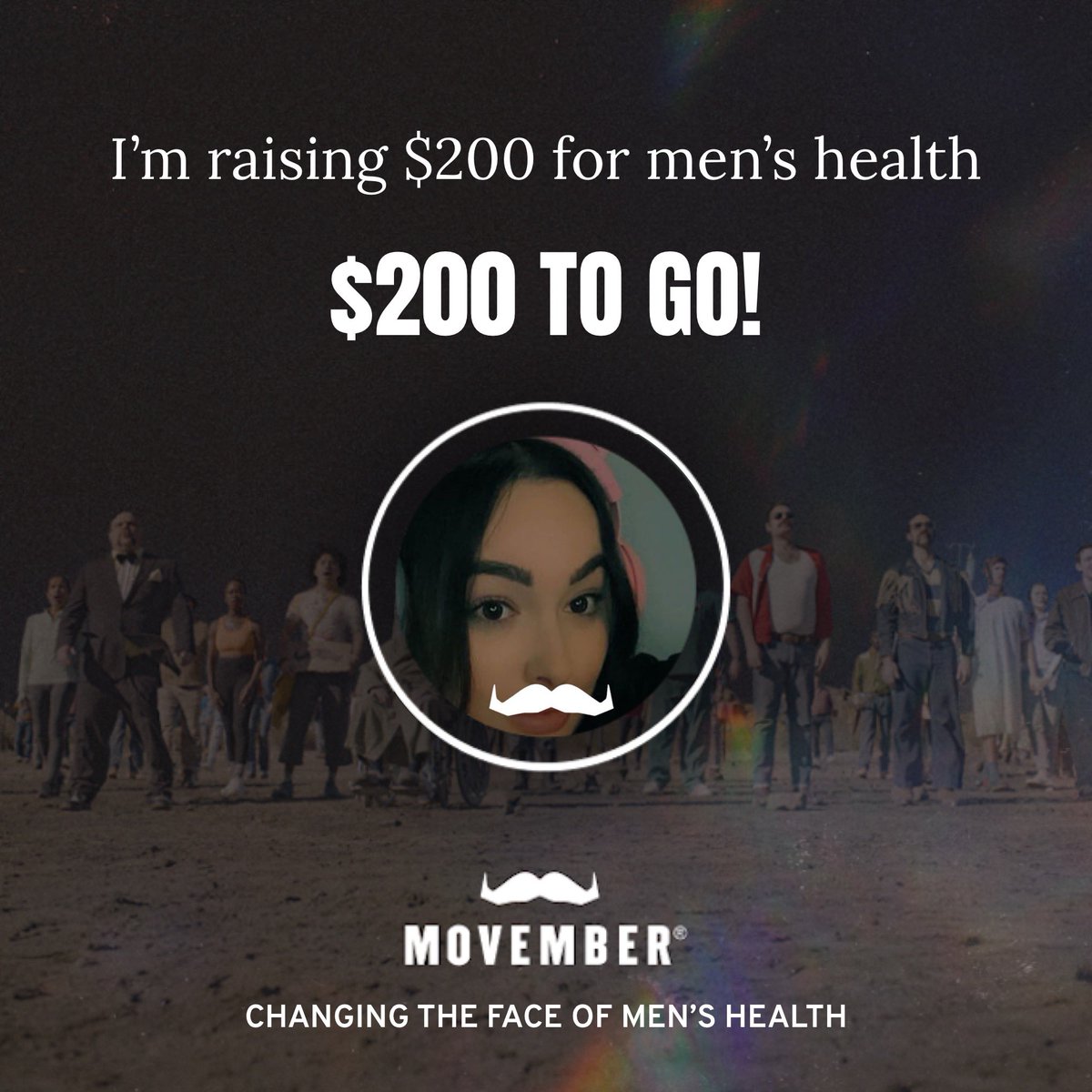 DarthVivi's tweet photo. TW// Suicide 
For the month of November I will be doing Movember
I can’t grow a moustache 😭 so I will be doing Move-ember 
60kms to honour the 60 men’s lives lost every hour globally from suicide. This is very close to home and in memory of my close friend 1/2 https://t.co/nwd8qsCjwv