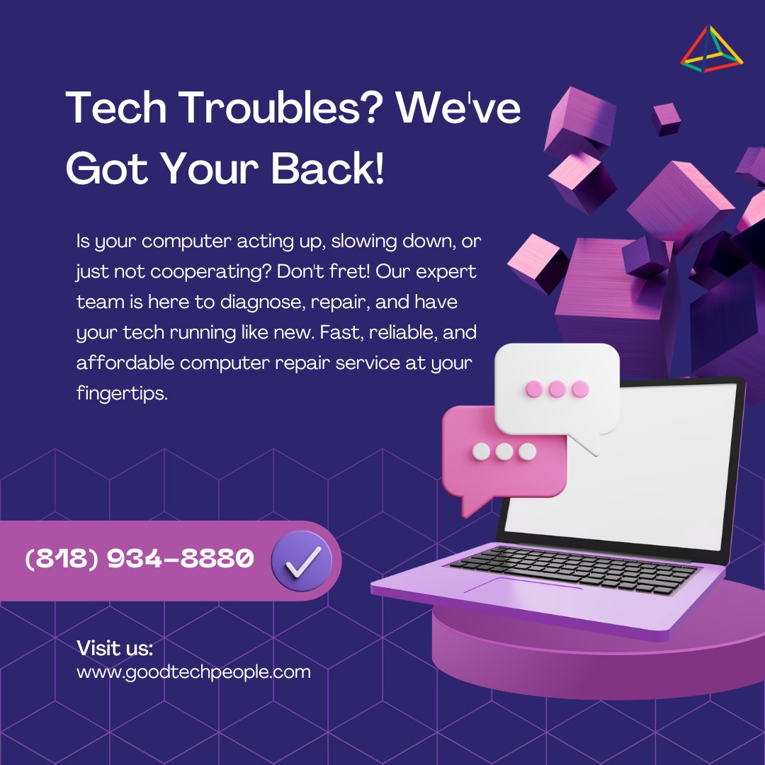 Tech Troubles? We've Got Your Back! 
Visit at : goodtechpeople.com

#CyberSecurity #OnlineProtection #SafetyFirst #CloudConsulting #BusinessTransformation #InnovateWithCloud #ITconsulting #Losangeles #computerrepair