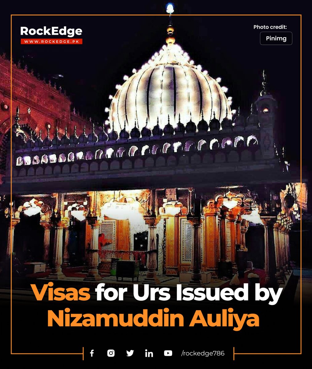 The Indian government has finally issued visas to 102 Pakistani pilgrims, allowing them to participate in the 720th annual Urs celebrations of Hazrat Nizamuddin Auliya.

#rockedge #rockedgepk #rockedgenews #rockedgeurdu #latestnewstoday #latestnewsworldwide #latestbreakingnews