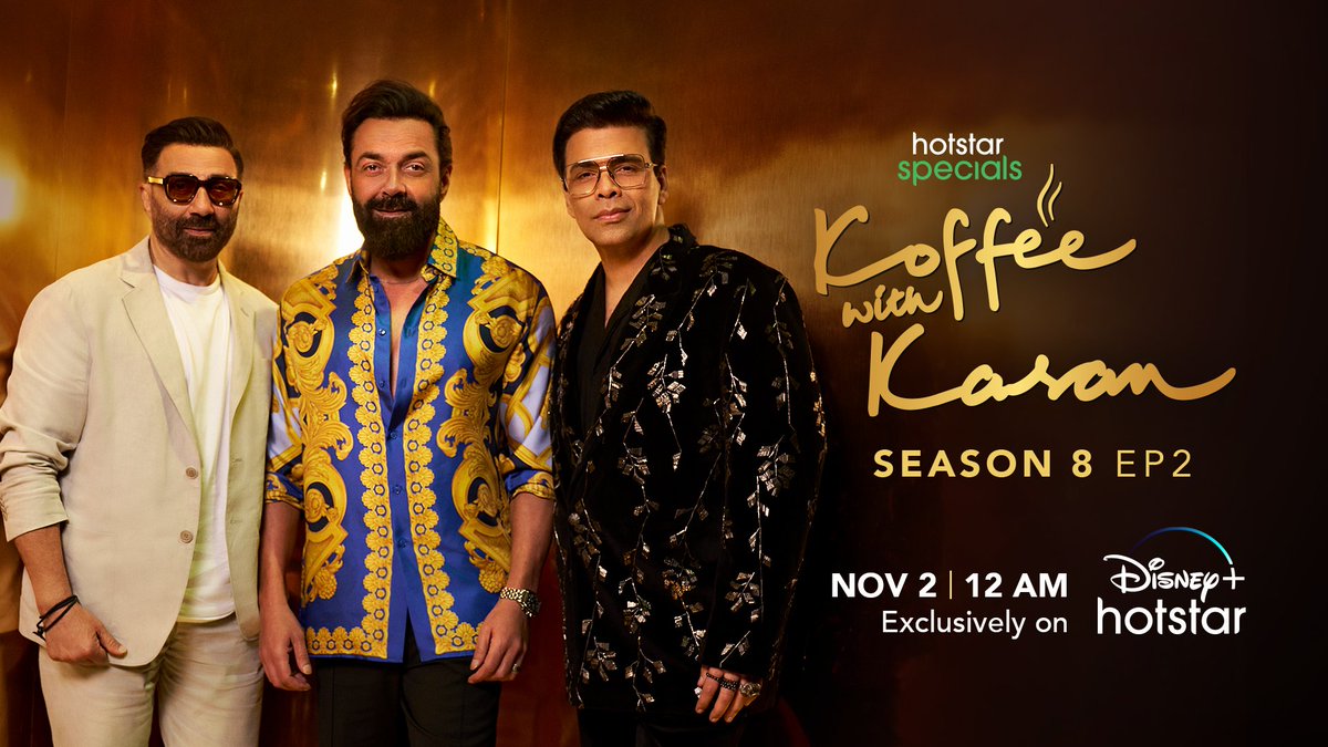 The Deol brothers take on the Koffee couch with some unapologetic &amp; unassuming conversations ☕
Watch the second episode of #KoffeeWithKaranS8!👊🏻

#HotstarSpecials #KoffeeWithKaran Season 8 - a new episode every Thursday only on Disney+ Hotstar! #KWKS8OnHotstar