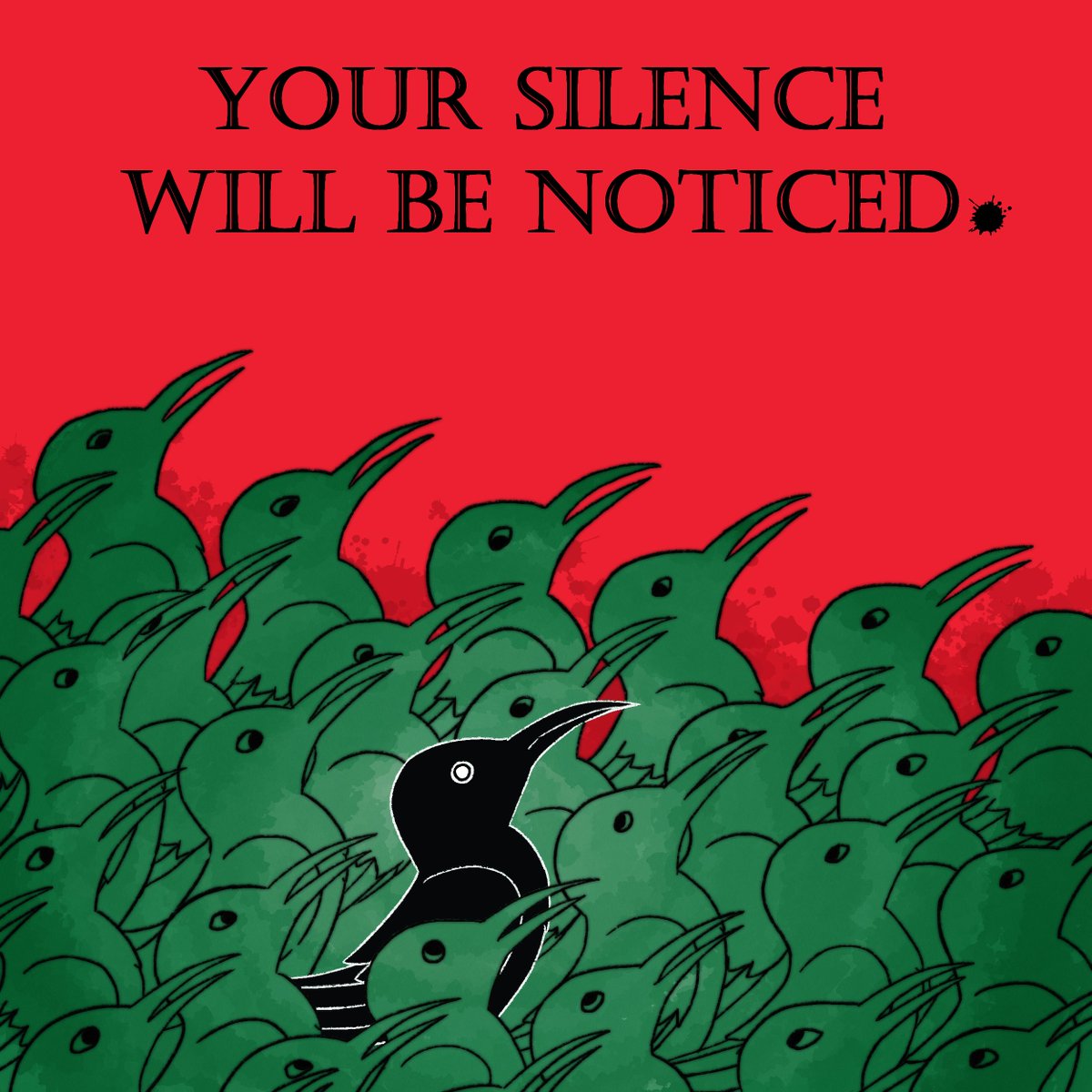 YOUR SILENCE WILL BE NOTICED. And whether you believe it or not, it is just as powerful as your voice. Do not let this die out. #CeasefireForGaza #CeasefireNOW #SupportPalestine #WeStandWithPalestine #FreePalaestine #FromtheRivertotheSeaPalestineWillbeFree #StopTheGenocide