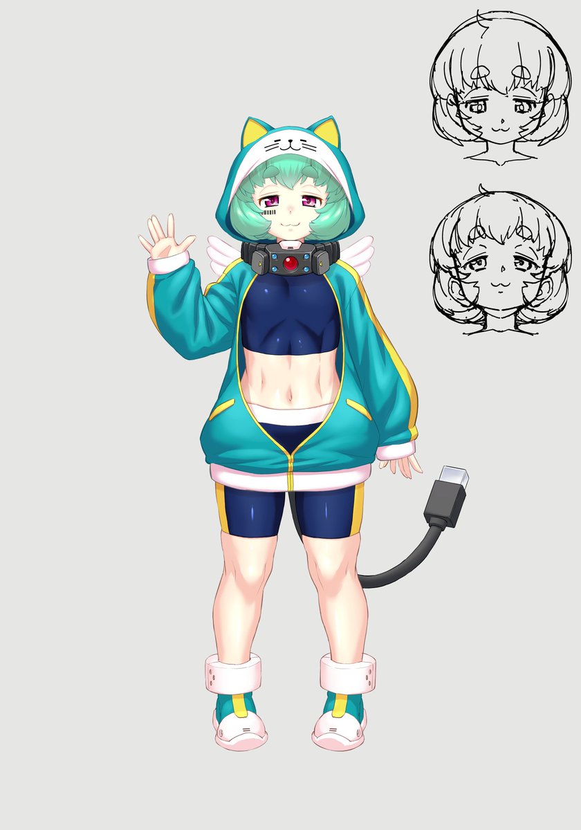 #みなさん去年の今頃はどんな絵描いてましたか 
伊予鉗アグノくん(@Agnos_Iyokan)
のキャラクーモデル原画をそれよりちょっと前に描いてました。
伊予鉗ロイスさんの相方のVチューバーさんです( '∀`)

もし良かったらお二人をフォローや動画視聴してみてください♪ 