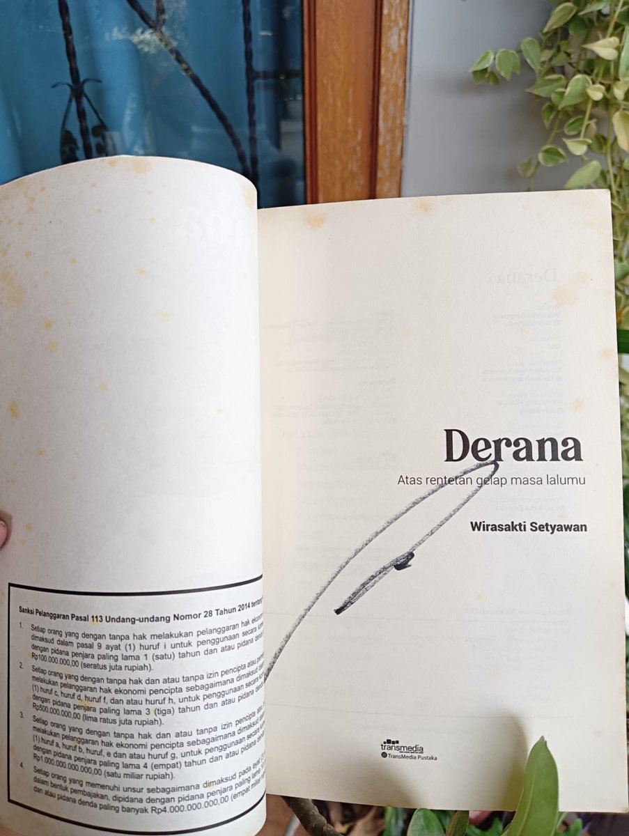 yrimiiese's tweet photo. (PRELOVED) 

Derana karya Wirasakti Setyawan (penulis buku best seller “TEMU”) 
Only 10k ‼️

https://t.co/u1Rhg6wfcZ

#bukubekas #zonajajan #zonauang #wts #prelovednovel https://t.co/RDAGw8vAzi