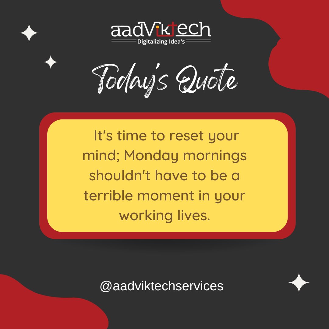 AadvikTech's tweet image. " Believe in Yourself "

#mondaymotivation #believeinyou #aadviktech #softwarecompany #usa