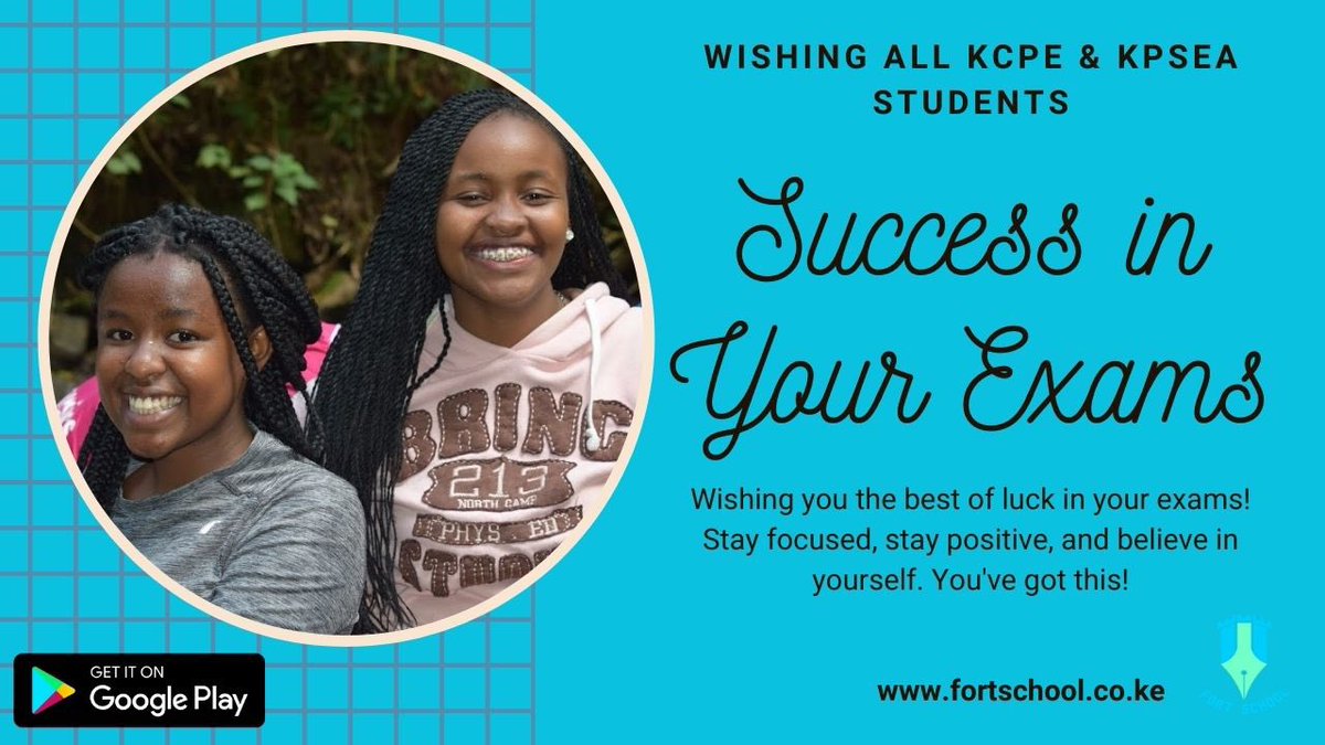 You Got This! Wishing all Students best of luck!
#kcpe #kpsea #fortschool #onlinelearning #afterschoolprograms