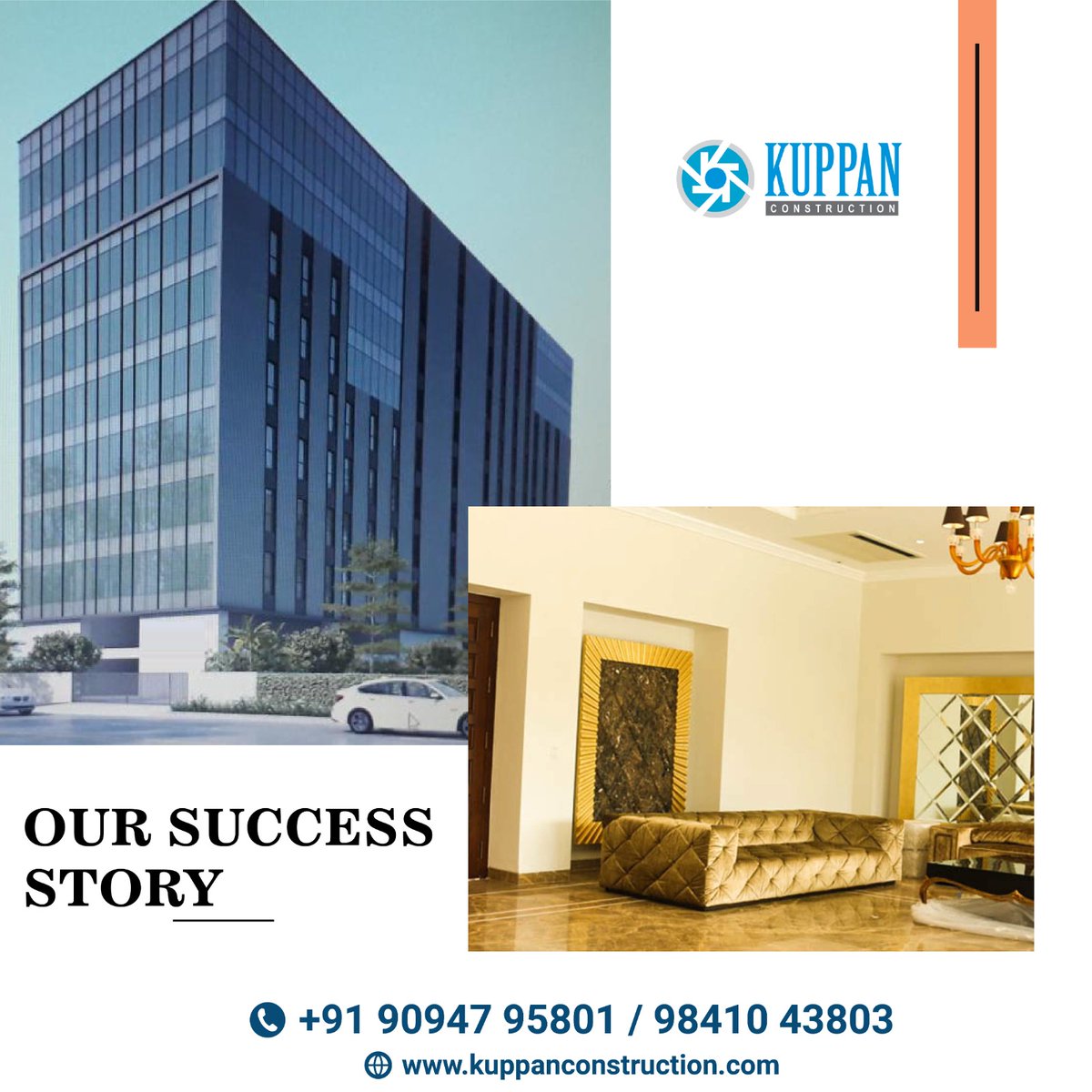 OUR SUCCESS STORY...!
Call Us : +91-98410 43803 / +91-90947 95801
Visit Our Websiteite : kuppanconstruction.com
#kuppanconstruction #civilcontractors #civilcontractorsinchennai #chennai #constructionchennai #builderschennai #bestcivilcontractorsinchennai #bestbuildersinchennai