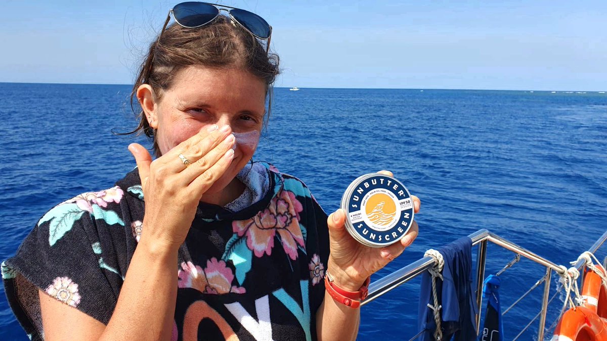 EarthTurtle_au's tweet photo. Heading out to the Great Barrier Reef? 🐠 

Don't forget your SunButter  #reefsafe Sunscreen ☀️

Forgot to buy it? No worries... @passionsofparadise  offer our fabulous tins on-board their daily reef trips in #Cairns 🌿

#marineconservation  #sunbuttersunscreen #earthturtle https://t.co/M5oJtenkOM