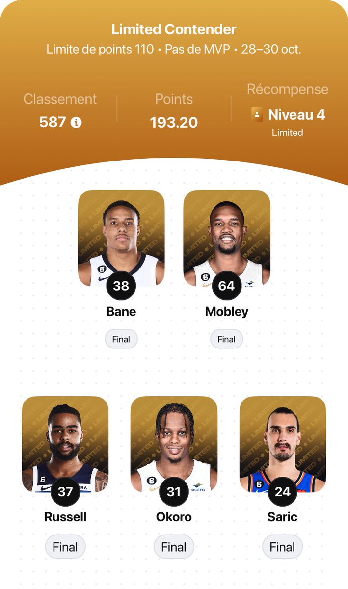 Quelle belle surprise au réveil, moi qui pensait que cette lineup était morte 😅