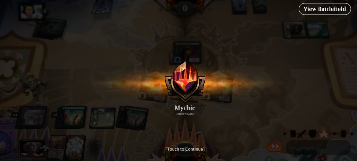 t3dy's tweet photo. Made it to mythic! 6-3 should I have splashed Cut Out? #WildsofEldraine https://t.co/2SD1cQKfWr