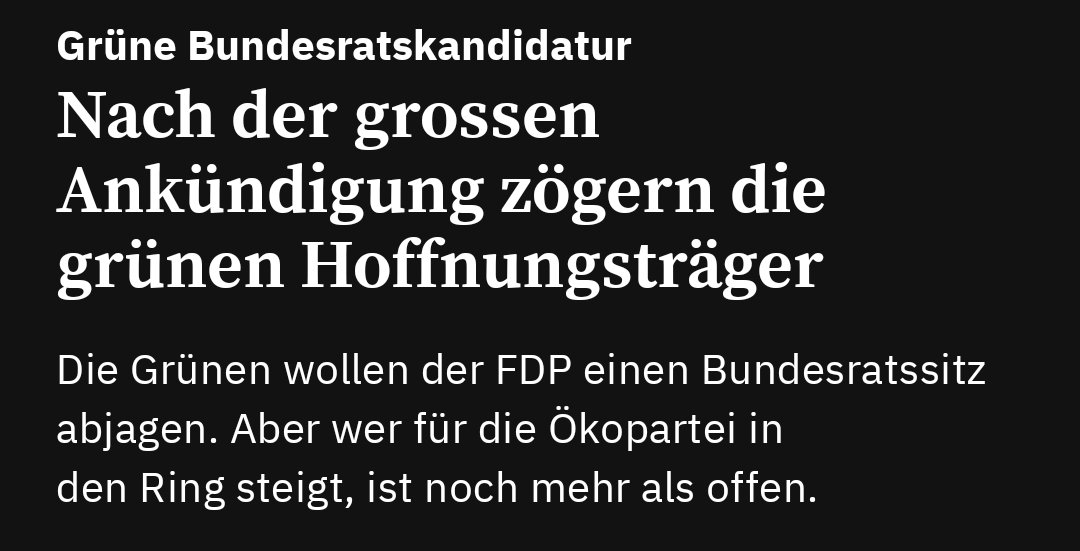 Ist den Grünen eigentlich nie in den Sinn gekommen, eine "Klimakandidatur" zusammen mit der GLP zu lancieren - zusammen hätten sie nach der SP den drittgrössten Wahlstimmenanteil...