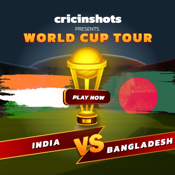 🏏 Exciting News! The match between India and Bangladesh is now LIVE! 🎉 Join us and support your favorite team. Watch the action unfold and stand a chance to win fantastic rewards. 🏆 Don't miss out! Join now! 📺 #INDvsBAN #CricketTwitter #WorldCup2023