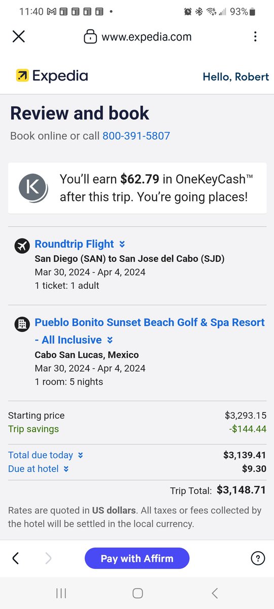 robertatl22's tweet photo. @Affirm @Expedia How is it cheaper on the @Expedia app, then using the 25% off @Affirm site and @Expedia link? https://t.co/7J6XmXSaDT