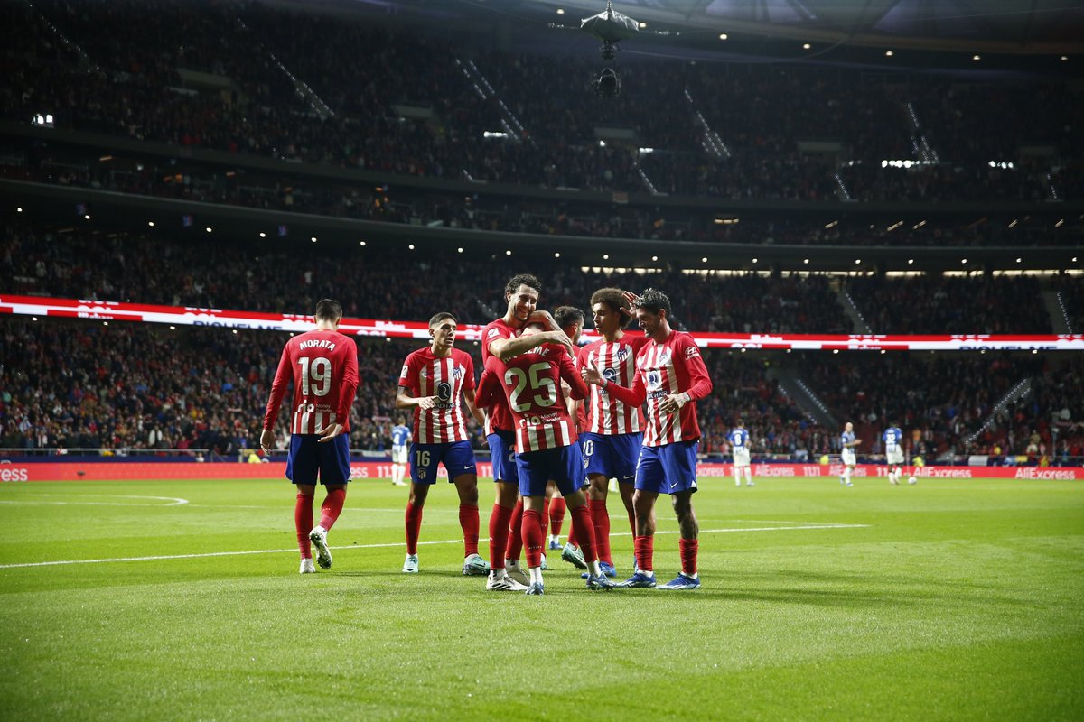This team, this moment! @Atleti Positive feeling after another victory, let’s keep pushing forward 💪🏽🔴⚪️