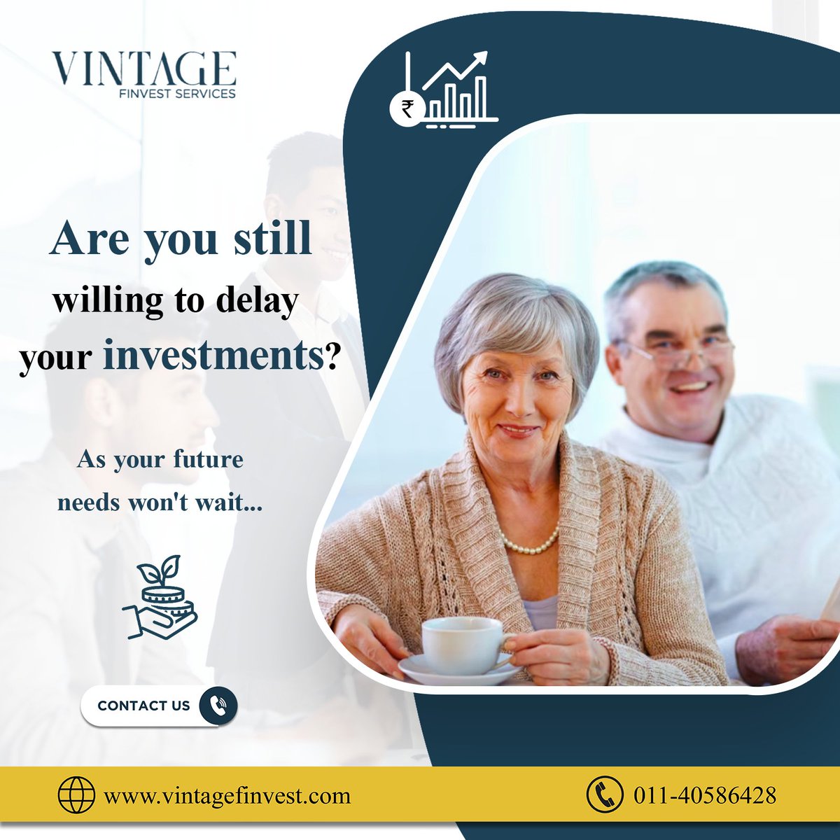 Don't let your needs wait any longer! Take control of your financial future and start investing today

#vintagefinvest #investment #finanacialfuture #Futureplaning #startinvesting #takecontrol #waitlonger #secureyourfuture