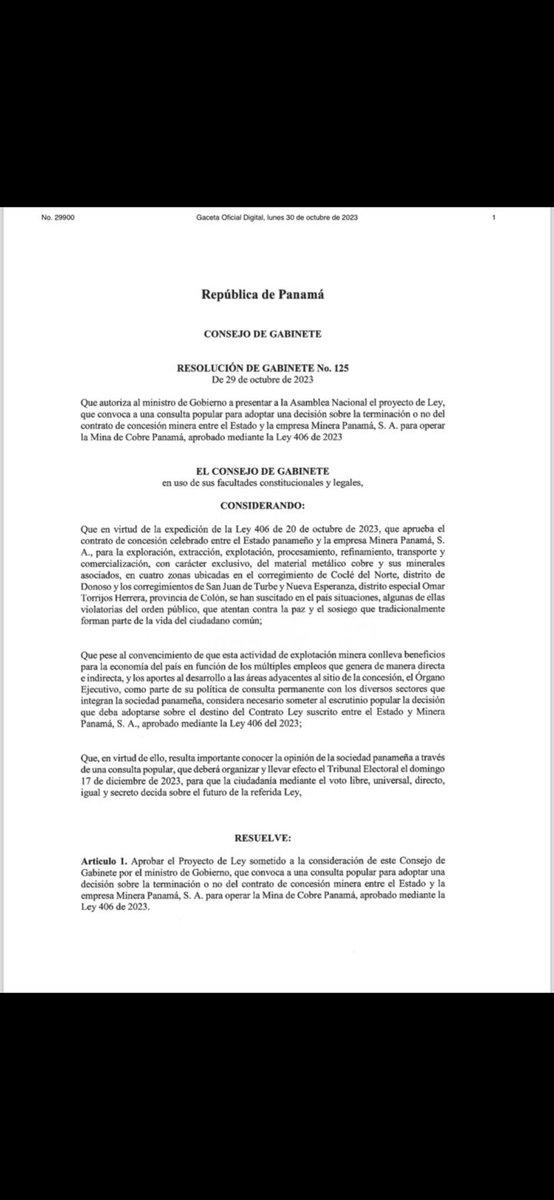 anacaro262's tweet photo. Ya salió la Resolución de Gabinete.
Ver sección "Fundamento de Derecho": No pueden citar ni un solo artículo de la Constitución que los faculte a convocar una consulta pública. 
En resumen: saben que no pueden y quieren comprar tiempo engañándonos. https://t.co/M8dUst7gR7