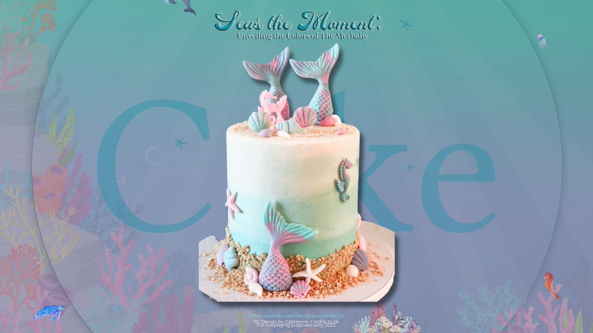 ㅤㅤ

⠀        ·˚ ༘ 🧜🏻‍♀️ ₊˚ SEAS THE MOMENT ˖࣪  𖥨 🧜🏻‍♂️
            Unveiling the Colors of The Merbaby 
             
                       ˖࣪༆ .˚  THE CAKE  ࿐

                      #TheSEAcretIsRevealed
                      #BoAEHntisSiMORGAN
ㅤㅤㅤ
ㅤㅤ