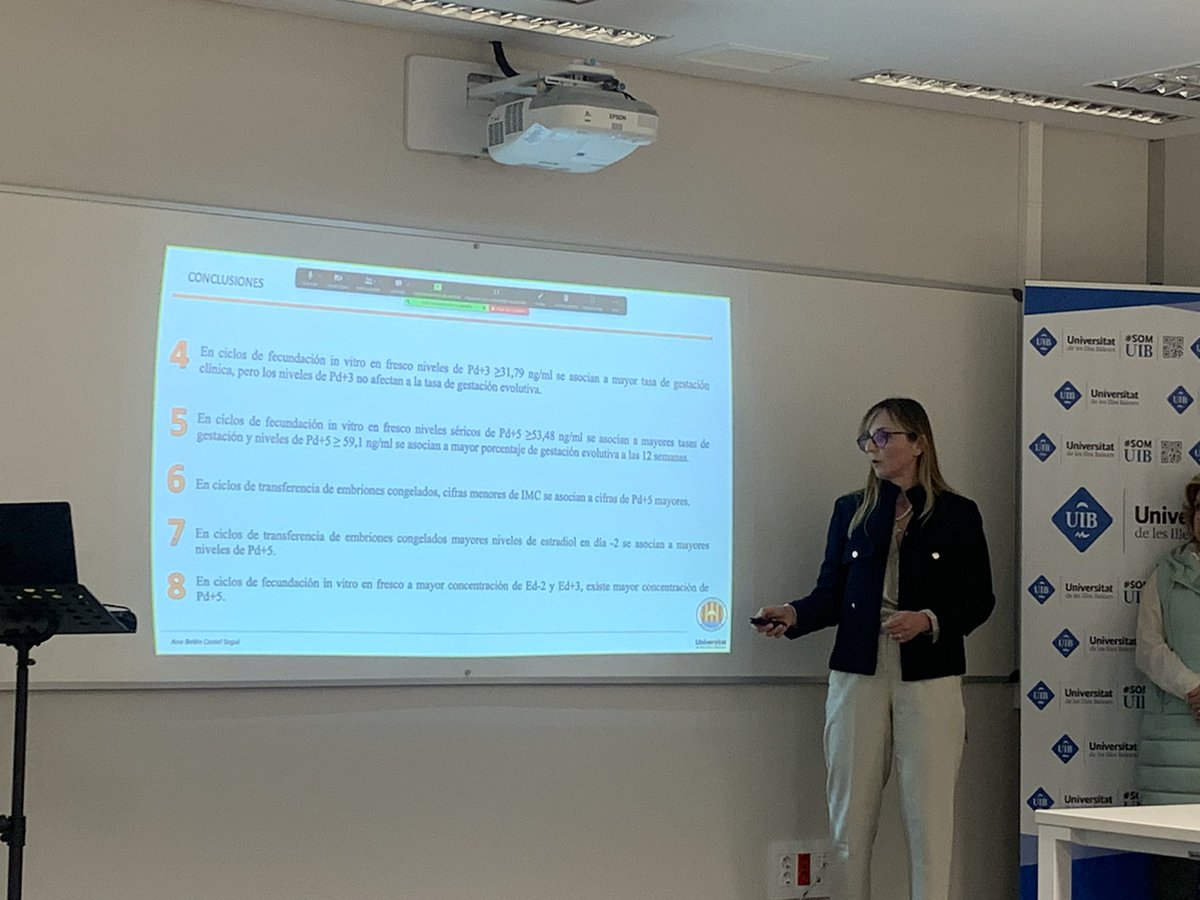 Anna Torrent Colomer (@torrentcolomer) on Twitter photo Excelente exposición de la Dra. Belén Castel sobre los niveles de Progesterona con transferencia embrionaria. Enhorabuena! <a href="/SonEspases/">HU Son Espases</a> <a href="/UIBuniversitat/">Universitat de les Illes Balears - UIB</a> Excelente exposición de la Dra. Belén Castel sobre los niveles de Progesterona con transferencia embrionaria. Enhorabuena! <a href="/SonEspases/">HU Son Espases</a> <a href="/UIBuniversitat/">Universitat de les Illes Balears - UIB</a>