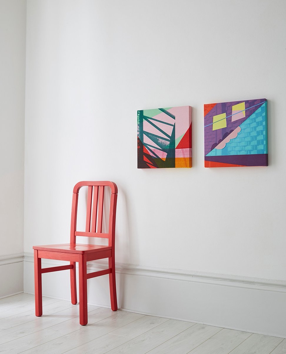 Michelle House animates her work with a contagious passion for print and colour. Wielding textile screenprints and paints to craft unique wall hangings and digital prints, House fuses bold graphics with photographic elements.⁠
⁠
#abstractart #designnation #londonmakers