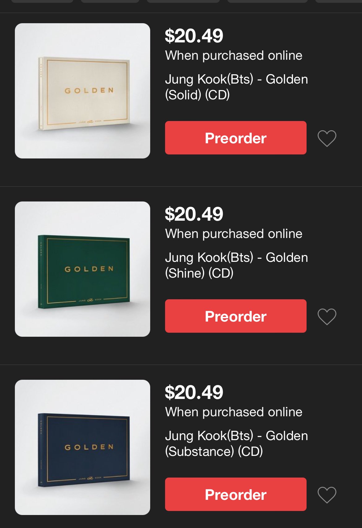 Jung Kook (bts) - Golden (target Exclusive, Cd) : Target