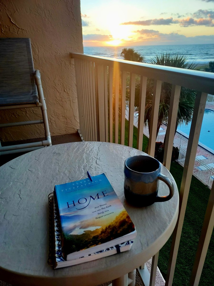 My husband and I are in the middle of a sabbatical, enjoying some time near the shore, and reading HOME together. It's incredible to imagine - to know - that Heaven will be even more Paradise than this paradise. Thank you, @ElyseFitz for writing this glorious book. #homesick