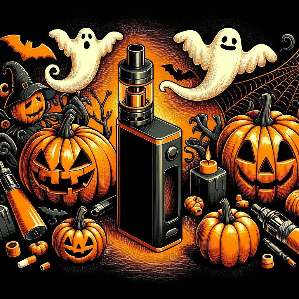 Vapostore_RBX's tweet photo. 🎃 C'est Halloween ! 🎃 "Joyeux Halloween à tous ! Habillez vos mods pour une vape effrayamment délicieuse et passez en boutique pour découvrir nos offres spéciales du jour. #VapeHalloween #VapostoreRoubaix https://t.co/8tsgCKwWJr