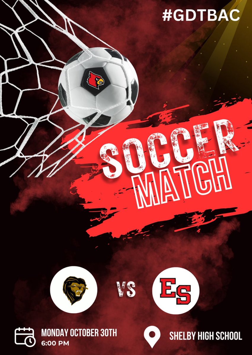 SoccerESHS's tweet photo. Big game today as we take on Shelby in the first round of the playoffs! Kickoff is set for 6:00. Turn out, and turn up! https://t.co/g9Xfaiojym