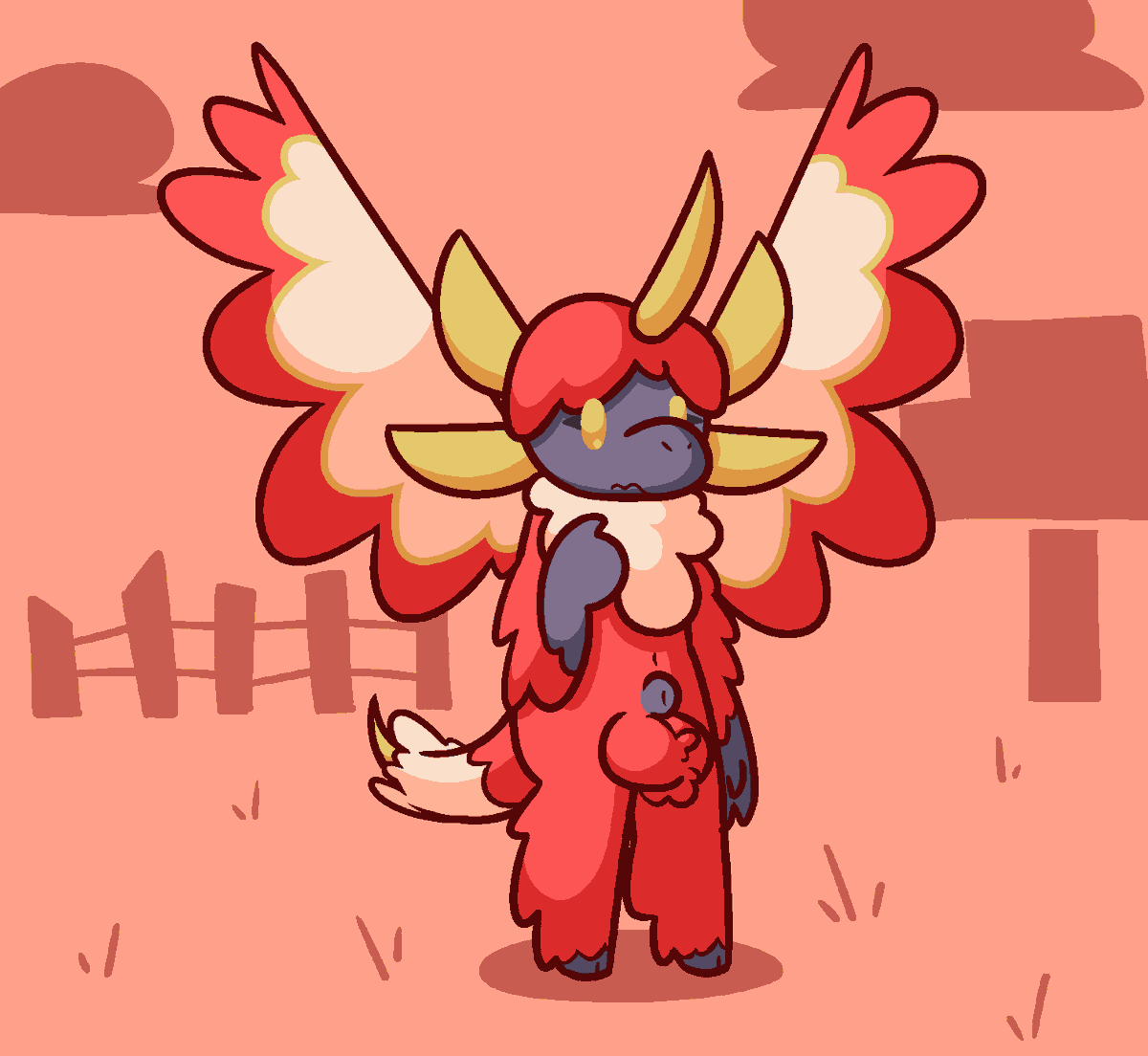 MallowOnAStick's tweet photo. drew this a while back, thought the kindling from the minecraft spectrum mod was kinda cute https://t.co/lNArJTCo0K