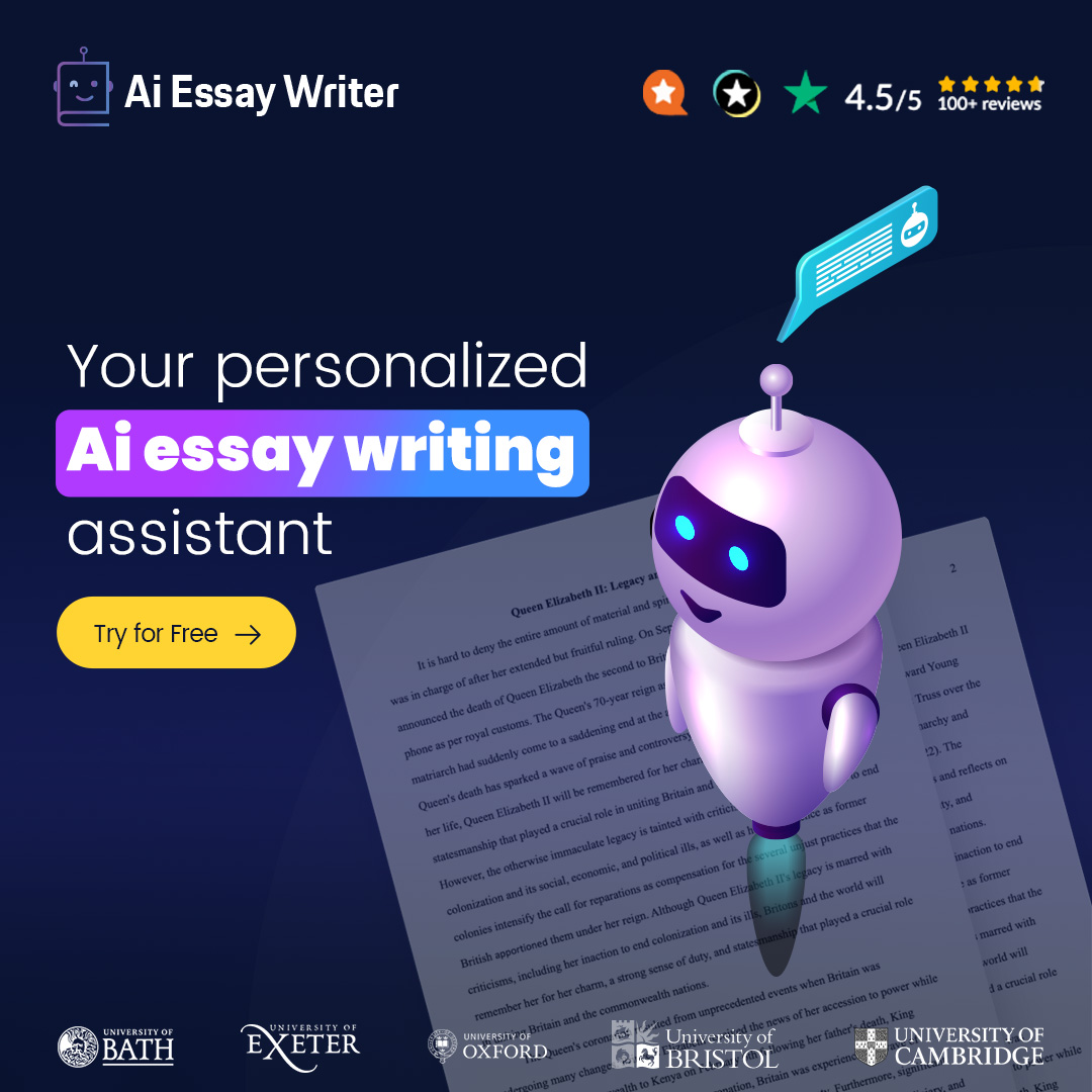 aiessaywriter_'s tweet image. Introducing Your Very Own AI Essay Writing Assistant! 🤖📝
Ready to Revolutionize Your Writing Journey?
Try it for Free now.
aiessaywriter.co.uk
#AiEssayWriter #Aiwriter #AIassignmenthelp #AIWriting #EssayAssistant #Innovation #aipowered