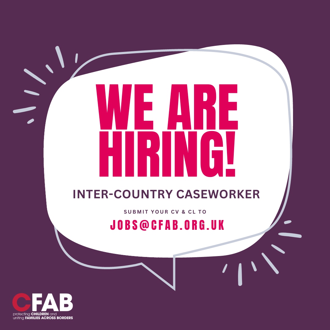 JOIN OUR TEAM! CFAB is currently #hiring an Inter-Country Caseworker! ⁠

#londonjobs #charityjobs #thirdsectorjobs