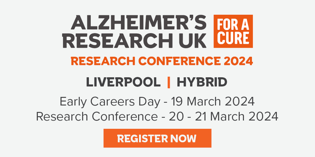📢Do you want to speak at our conference? 

Register and submit your oral abstract by Monday 13 Nov

We have some slots for ECRs. PhD students attending the Early Careers Day also have the chance to present their work.

alzheimersresearchuk.org/research/for-r…
#ARUKConf2024 #dementiaresearcher