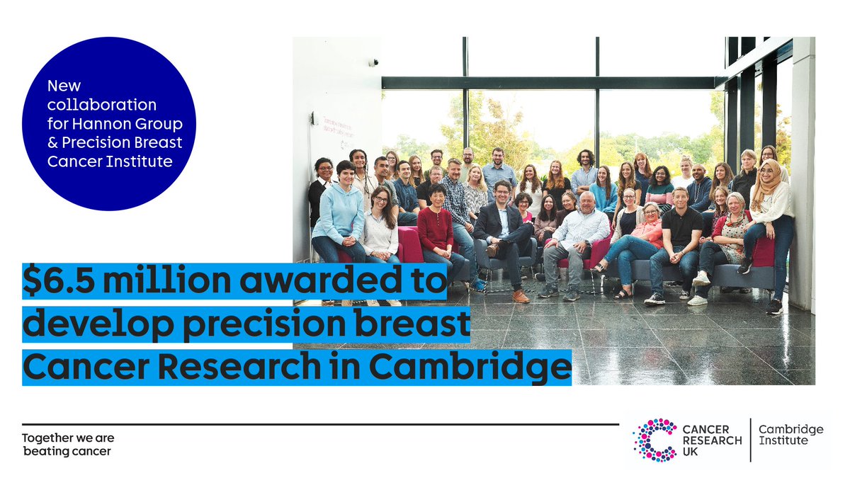 CRUK Cambridge Institute (@cruk_ci) on Twitter photo We're pleased to share a new research collaboration between the Precision Breast Cancer Institute & <a href="/CRUK_CI/">CRUK Cambridge Institute</a>.
For the next 4 years, our Hannon Group will support Prof Jean Abraham at PBCI, to help doctors predict the best treatment for patients with high-risk breast cancers 👏 We're pleased to share a new research collaboration between the Precision Breast Cancer Institute & <a href="/CRUK_CI/">CRUK Cambridge Institute</a>.
For the next 4 years, our Hannon Group will support Prof Jean Abraham at PBCI, to help doctors predict the best treatment for patients with high-risk breast cancers 👏