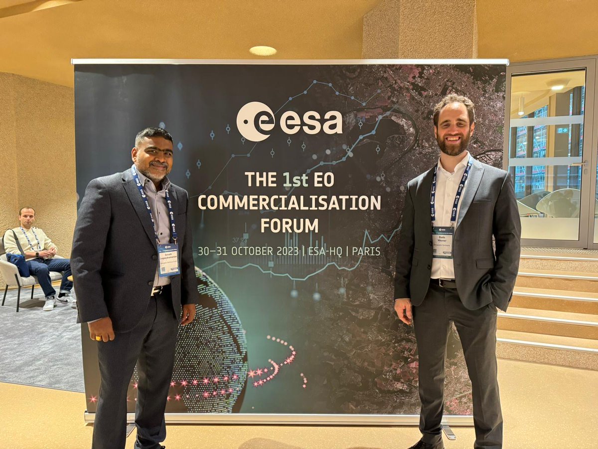 TelespazioGER's tweet image. 🟢We have come to @esa HQ in Paris to attend the 1st EO Commercialisation Forum. Get in touch with Bodo or Srinath if you are around!

Investors, institutions, entrepreneurs and others from the Earth observation sector are here to discuss the challenges of EO. #CommEO